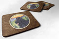 Briard Foam Coasters Set of 4 Cup Coasters for Indoor Outdoor, Tabletop Protection, Anti Slip, Mouse pad Material