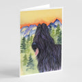Briard Greeting Cards Pack of 8 Blank Cards with Envelopes Whimsical A7 Size 5x7
