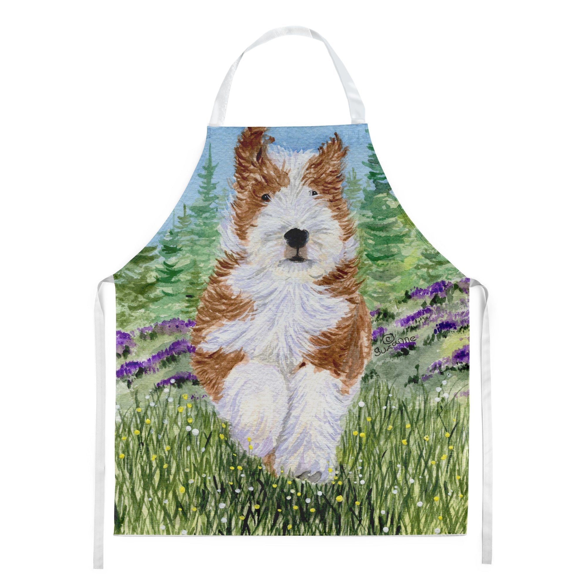 Bearded Collie Apron Cooking Kitchen Server Baking Crafts Gardening for Adult Women Men, Unisex, Large, Multicolor