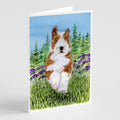 Bearded Collie Greeting Cards Pack of 8 Blank Cards with Envelopes Whimsical A7 Size 5x7