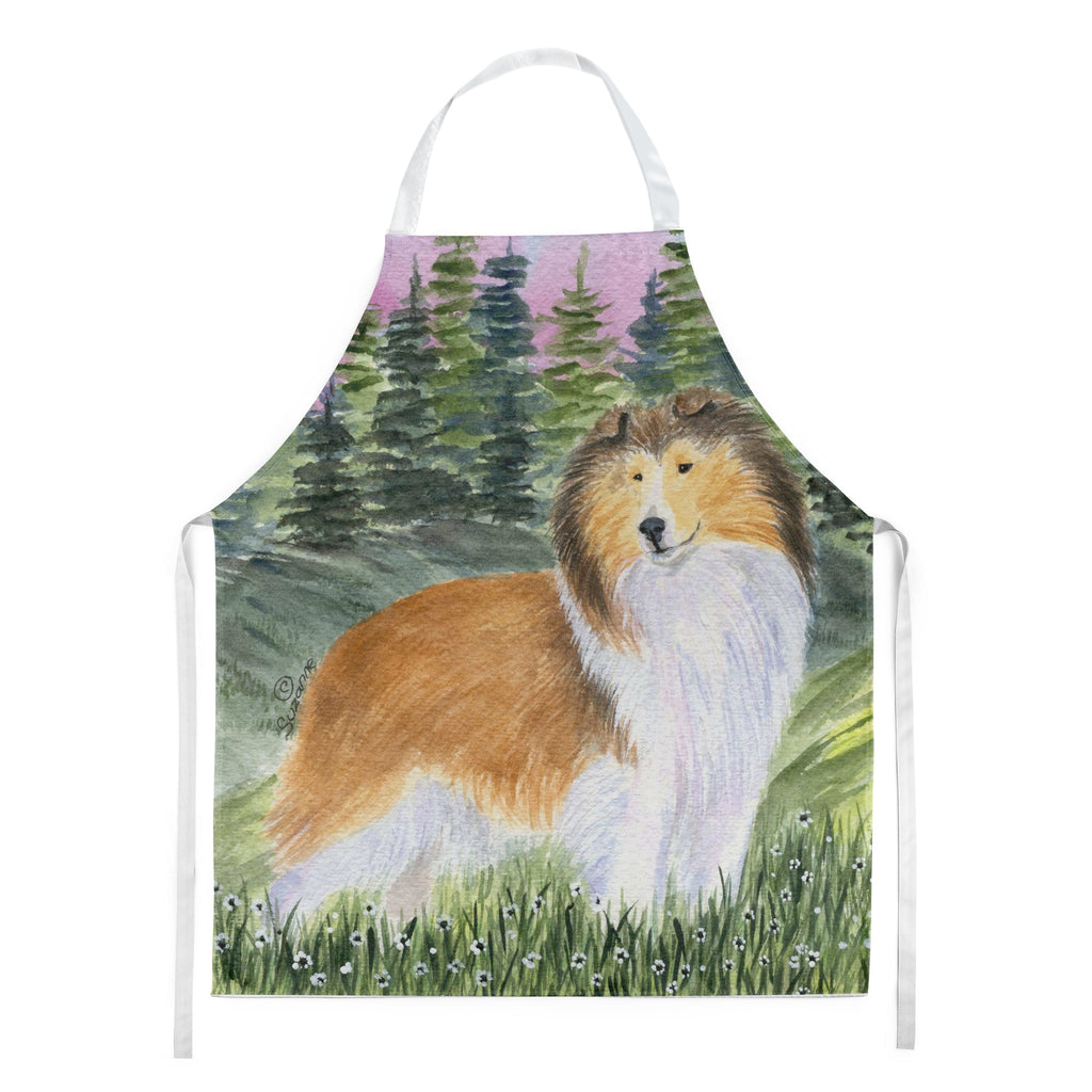 Sheltie Apron Cooking Kitchen Server Baking Crafts Gardening for Adult Women Men, Unisex, Large, Multicolor