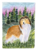 Sheltie House Flag 28x40 Porch Sleeve Pole Decorative Outside Yard Banner Artwork Wall Hanging, Polyester