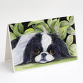 Japanese Chin Greeting Cards Pack of 8 Blank Cards with Envelopes Whimsical A7 Size 5x7