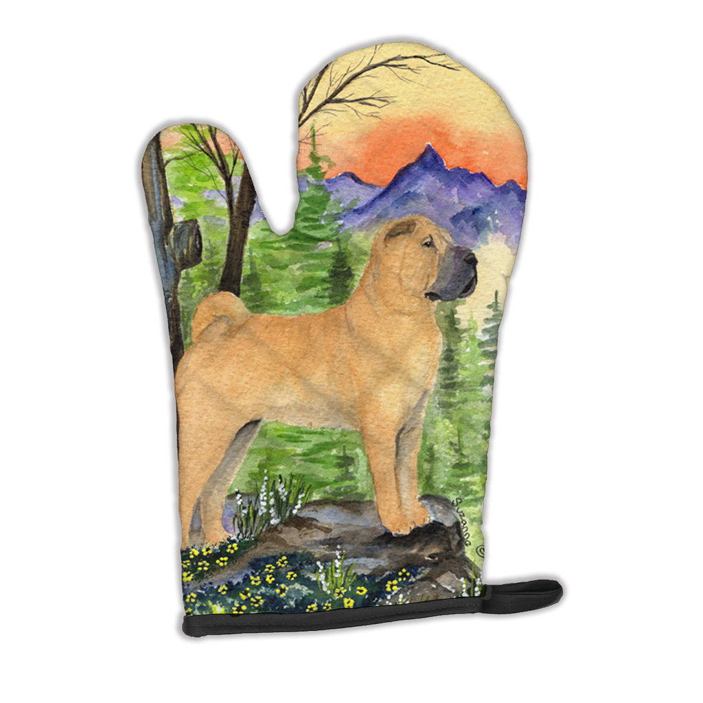 Shar Pei Oven Mitt Heat Resistant Thick Oven Mitt for Hot Pans and Oven, Kitchen Mitt Protect Hands, Cooking Baking Glove