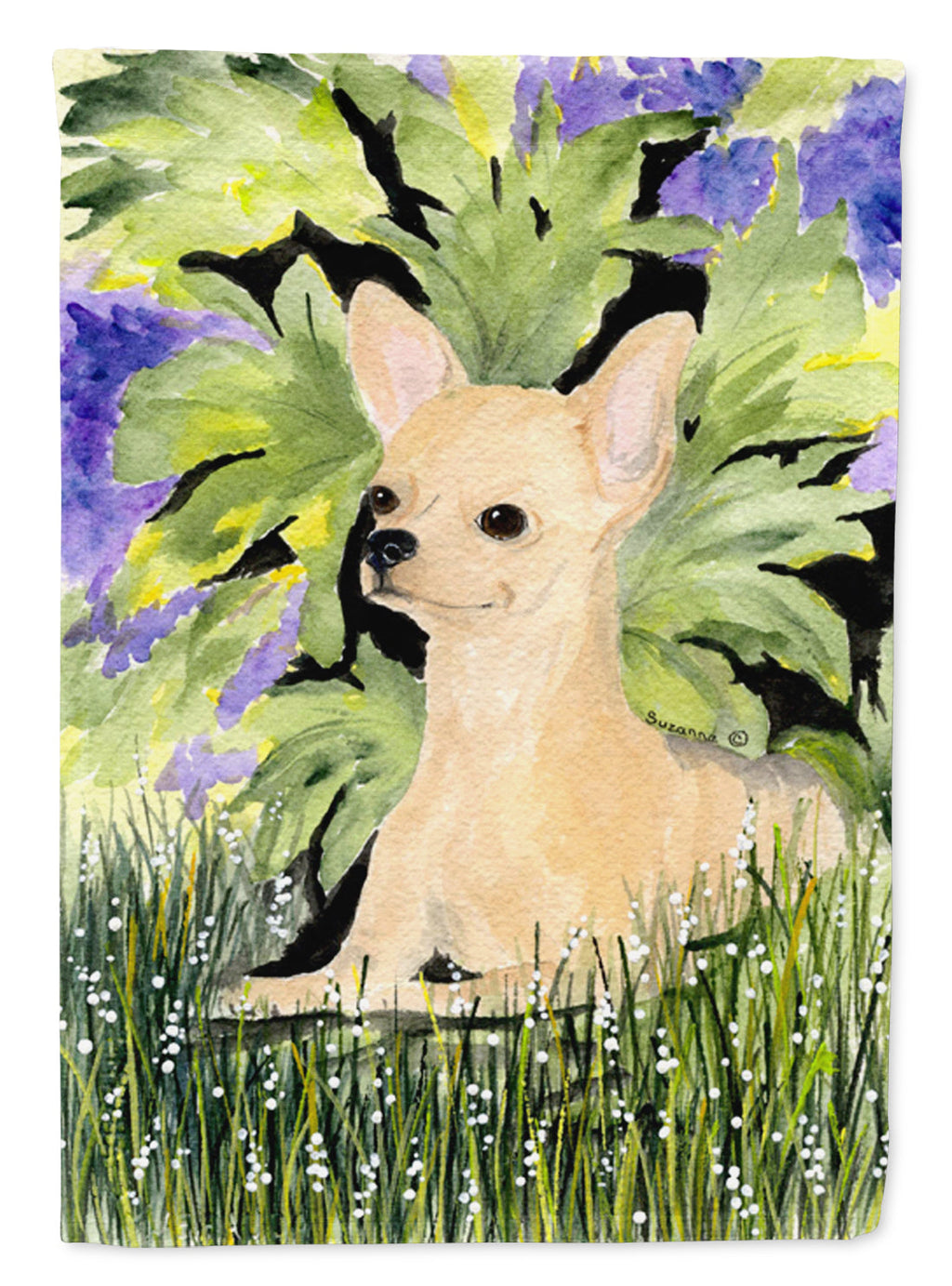 Chihuahua House Flag 28x40 Porch Sleeve Pole Decorative Outside Yard Banner Artwork Wall Hanging, Polyester