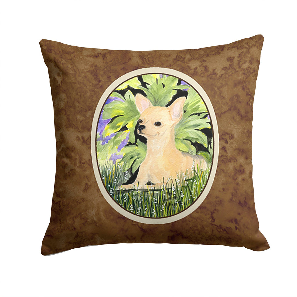 Chihuahua Decorative Throw Pillow 14x14 Indoor Outdoor Accent Cushion, Fabric Cover with Insert for Sofa, Bed, Porch & Living Room