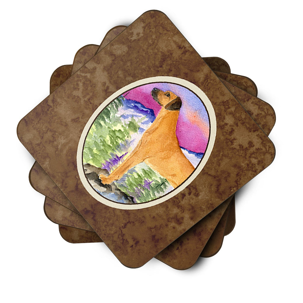 Rhodesian Ridgeback Foam Coasters Set of 4 Cup Coasters for Indoor Outdoor, Tabletop Protection, Anti Slip, Mouse pad Material