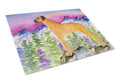 Rhodesian Ridgeback Cutting Board Tempered Glass Kitchen Cutting Surface, Heat Resistant Chopping, Non-Slip Feet, Food Prep & Serving