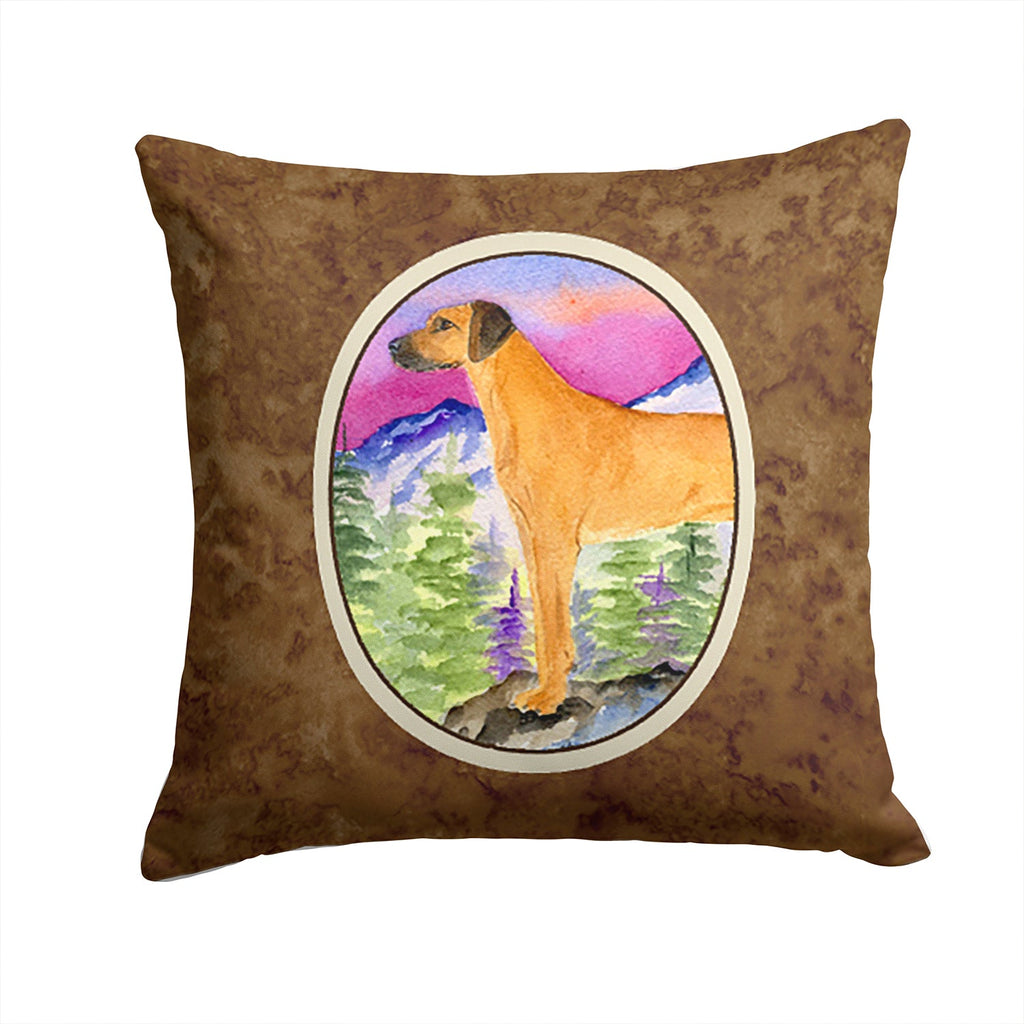 Rhodesian Ridgeback Decorative Throw Pillow 14x14 Indoor Outdoor Accent Cushion, Fabric Cover with Insert for Sofa, Bed, Porch & Living Room