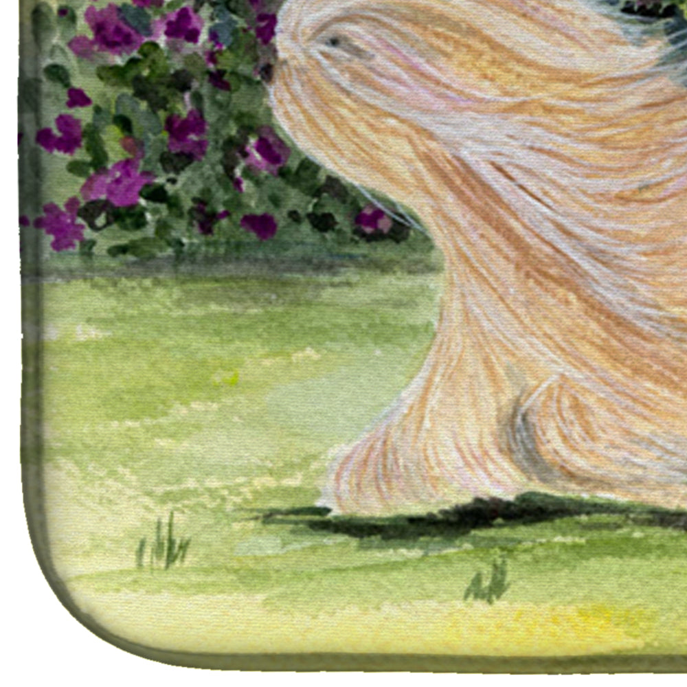 Lhasa Apso Dish Drying Mat Absorbent Dish Drying Mat Pad for Kitchen Counter Dish Drainer Mat for Countertop, 14 x 21", Multicolor