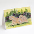 Lhasa Apso Greeting Cards Pack of 8 Blank Cards with Envelopes Whimsical A7 Size 5x7