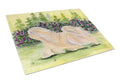 Lhasa Apso Cutting Board Tempered Glass Kitchen Cutting Surface, Heat Resistant Chopping, Non-Slip Feet, Food Prep & Serving