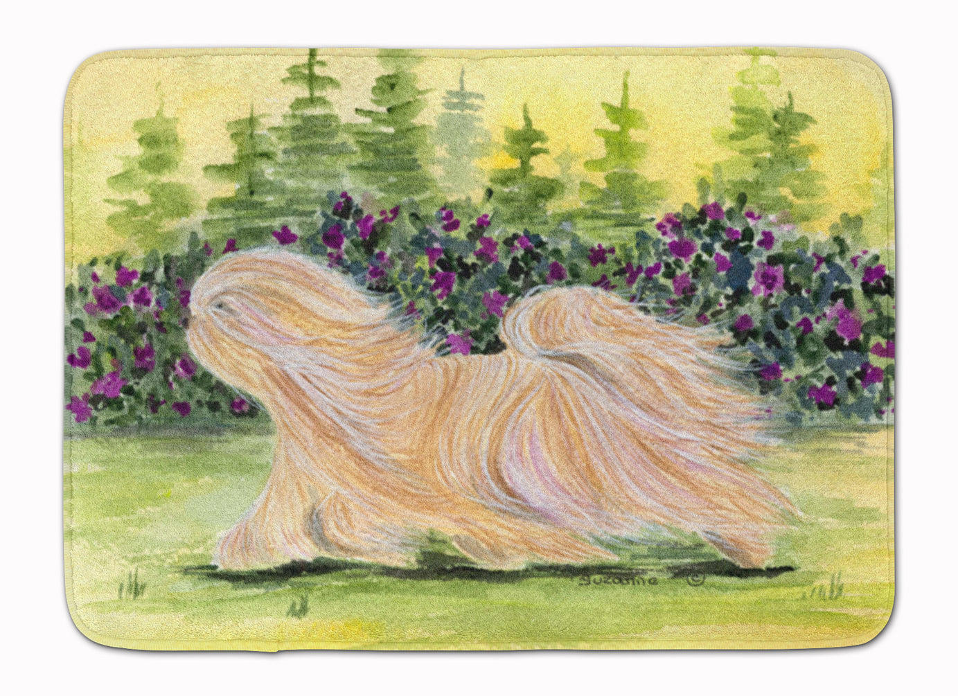 Lhasa Apso Memory Foam Kitchen Mat Machine Washable Anti-Fatigue Cushion Comfort Bath or Kitchen Rug