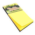 Lhasa Apso Watercolor Sticky Note Holder Refillable Dispenser Desk Accessory 3x3 Pad Gift