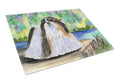 Shih Tzu Cutting Board Tempered Glass Kitchen Cutting Surface, Heat Resistant Chopping, Non-Slip Feet, Food Prep & Serving