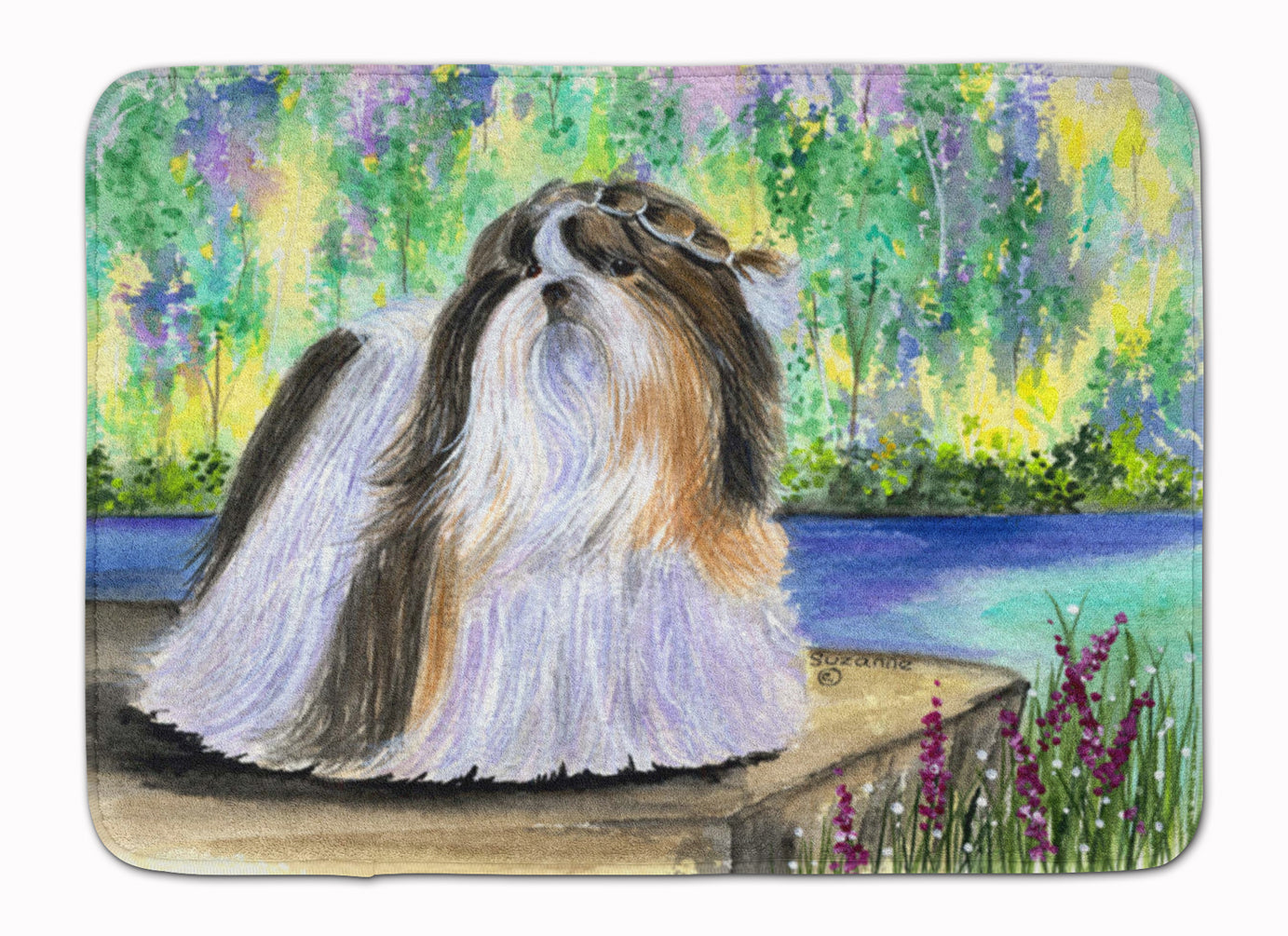 Shih Tzu Memory Foam Kitchen Mat Machine Washable Anti-Fatigue Cushion Comfort Bath or Kitchen Rug