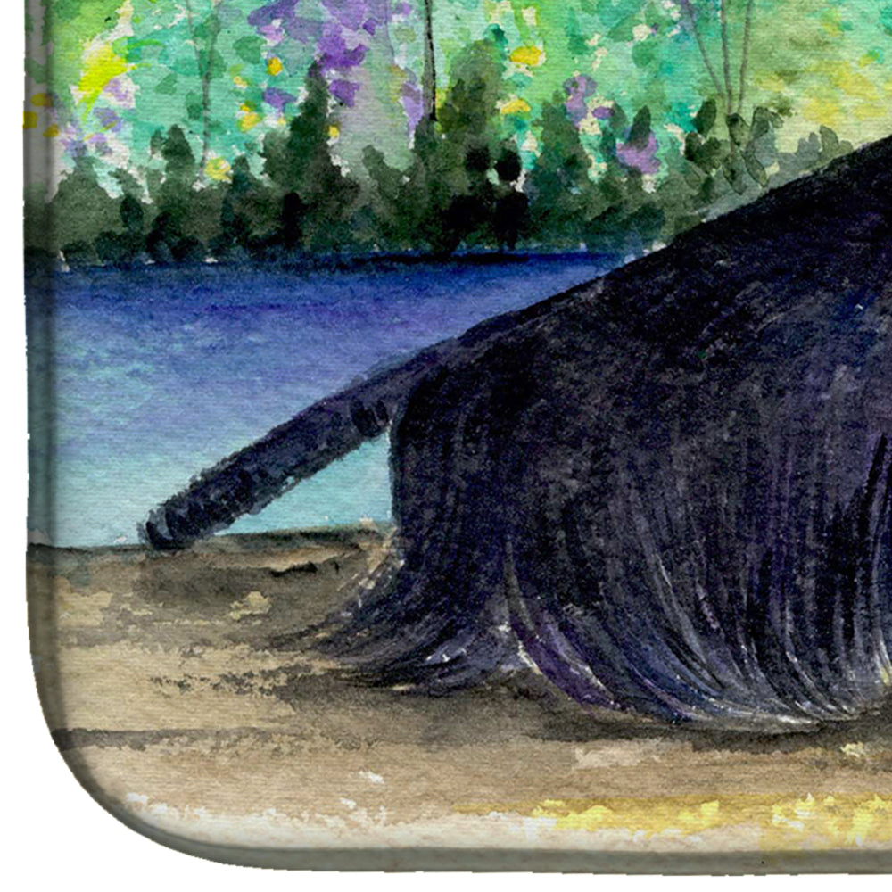 Scottish Terrier Dish Drying Mat Absorbent Dish Drying Mat Pad for Kitchen Counter Dish Drainer Mat for Countertop, 14 x 21", Multicolor