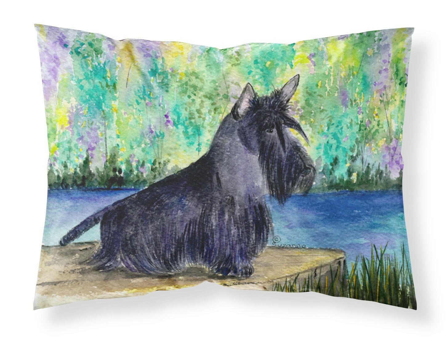 Scottish Terrier Standard Pillowcase Lightweight Super Soft Easy Care Decorative Artwork Pillowcase, Standard