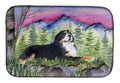 Bernese Mountain Dog Dish Drying Mat Absorbent Dish Drying Mat Pad for Kitchen Counter Dish Drainer Mat for Countertop, 14 x 21", Multicolor