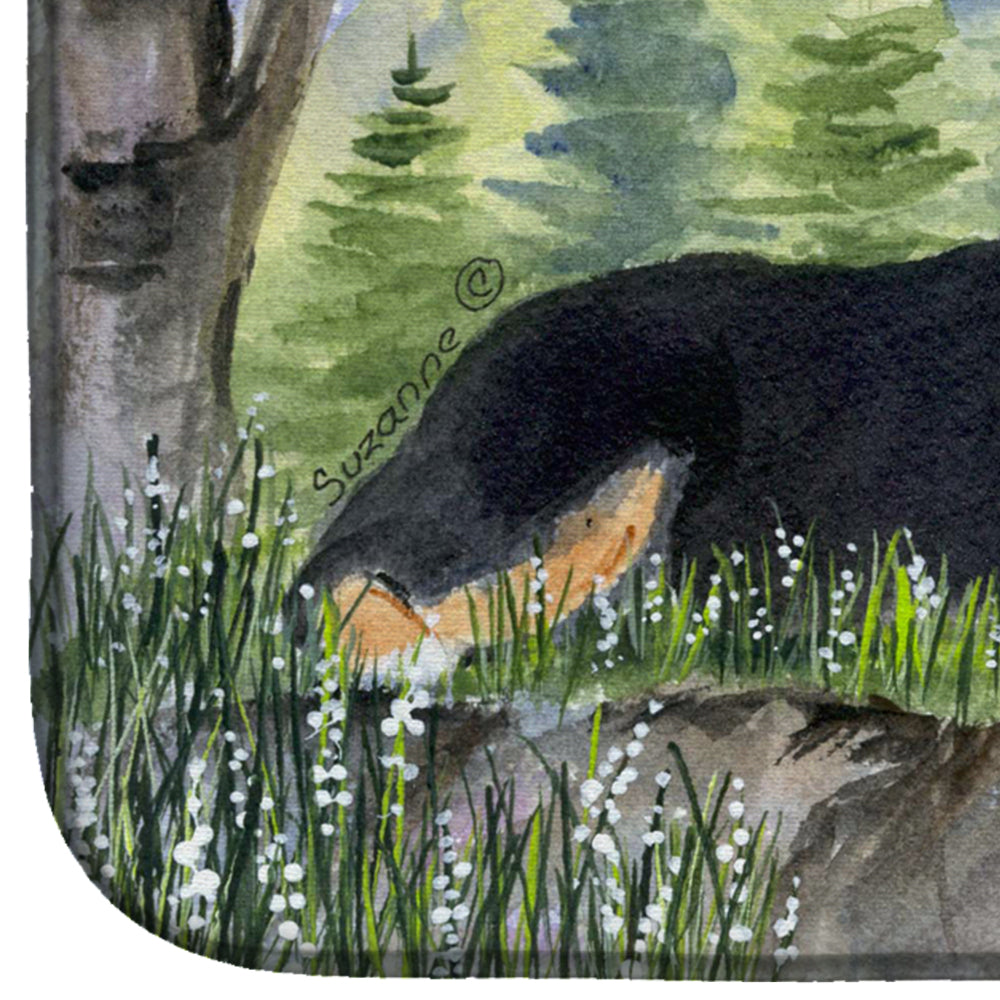 Bernese Mountain Dog Dish Drying Mat Absorbent Dish Drying Mat Pad for Kitchen Counter Dish Drainer Mat for Countertop, 14 x 21", Multicolor