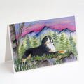 Bernese Mountain Dog Greeting Cards Pack of 8 Blank Cards with Envelopes Whimsical A7 Size 5x7