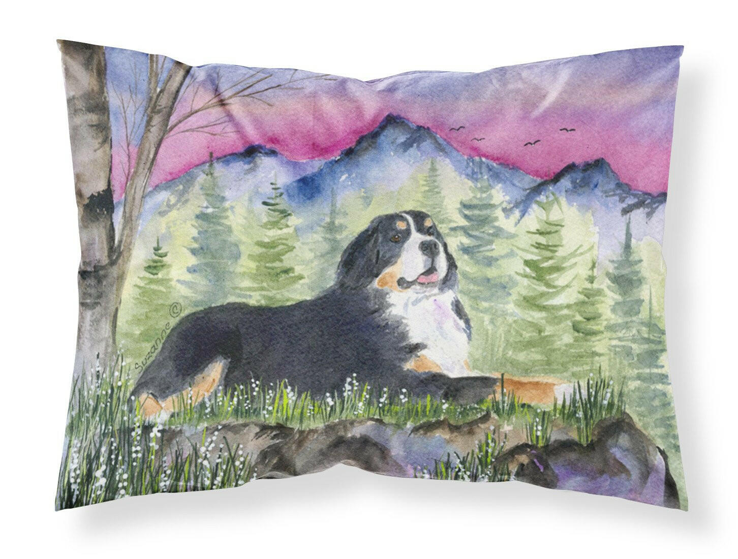Bernese Mountain Dog Standard Pillowcase Lightweight Super Soft Easy Care Decorative Artwork Pillowcase, Standard