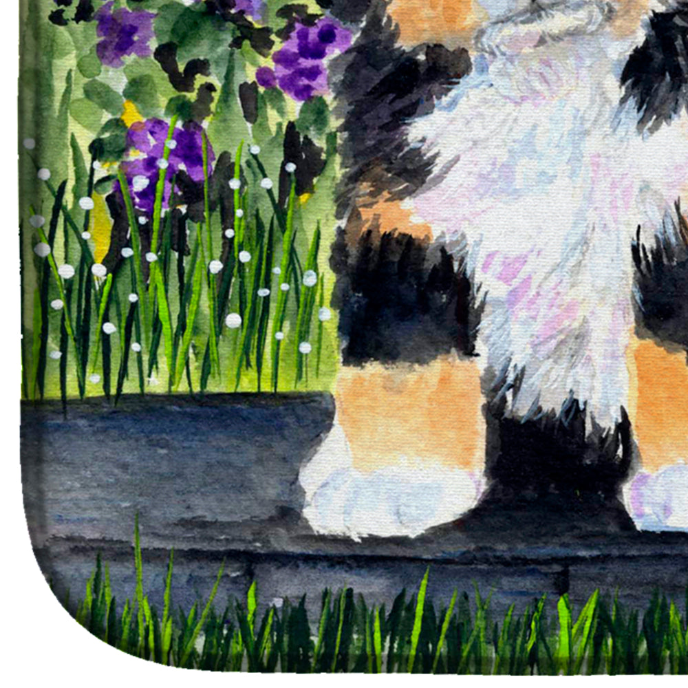 Bernese Mountain Dog Dish Drying Mat Absorbent Dish Drying Mat Pad for Kitchen Counter Dish Drainer Mat for Countertop, 14 x 21", Multicolor