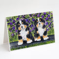 Bernese Mountain Dog Greeting Cards Pack of 8 Blank Cards with Envelopes Whimsical A7 Size 5x7