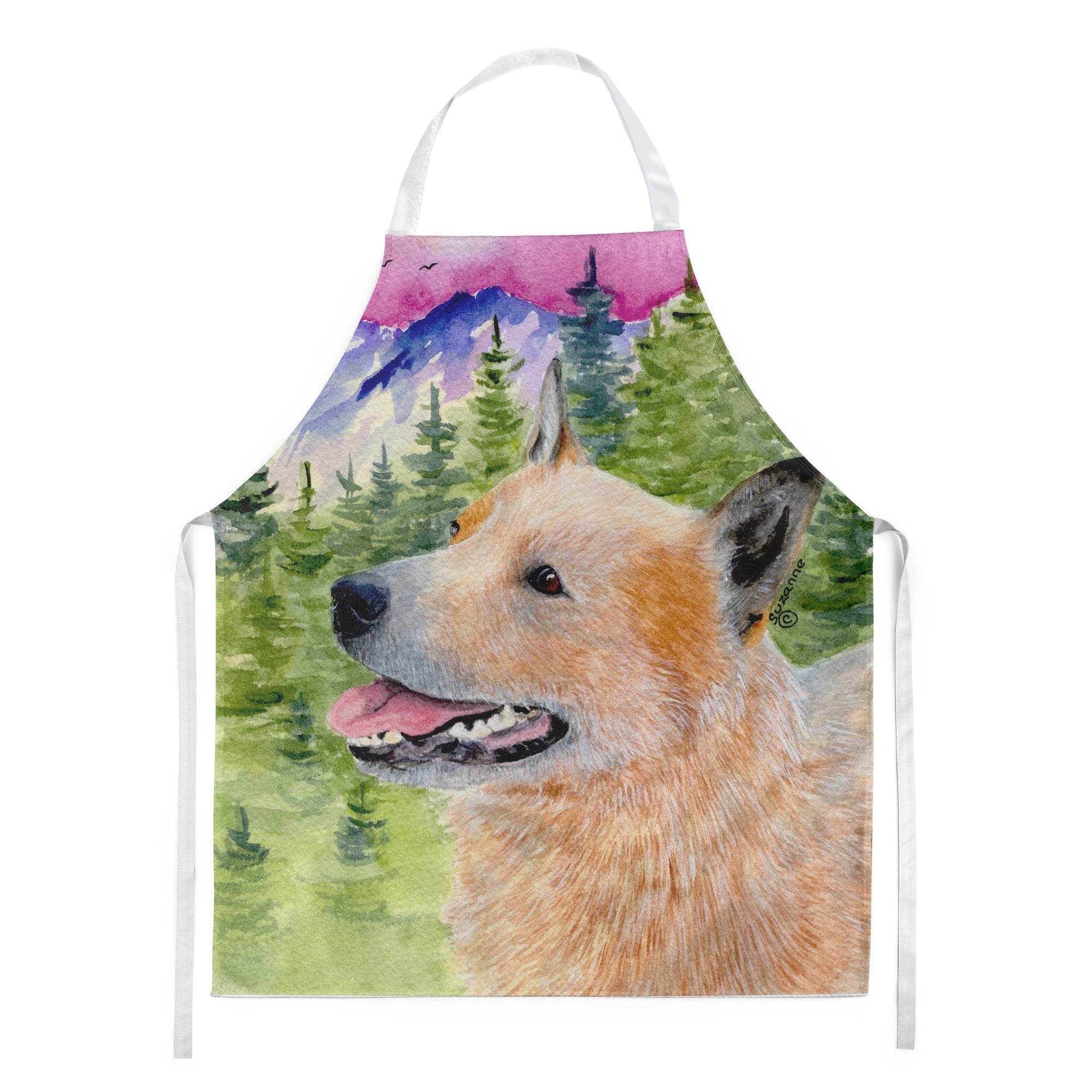 Australian Cattle Dog Apron Cooking Kitchen Server Baking Crafts Gardening for Adult Women Men, Unisex, Large, Multicolor