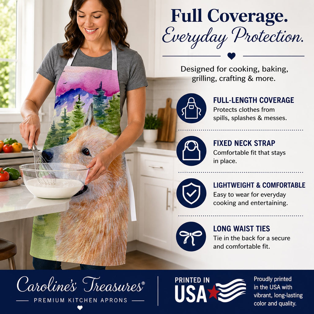 Australian Cattle Dog Apron Cooking Kitchen Server Baking Crafts Gardening for Adult Women Men, Unisex, Large, Multicolor