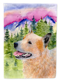 Australian Cattle Dog House Flag 28x40 Porch Sleeve Pole Decorative Outside Yard Banner Artwork Wall Hanging, Polyester