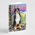 Bernese Mountain Dog Greeting Cards Pack of 8 Blank Cards with Envelopes Whimsical A7 Size 5x7