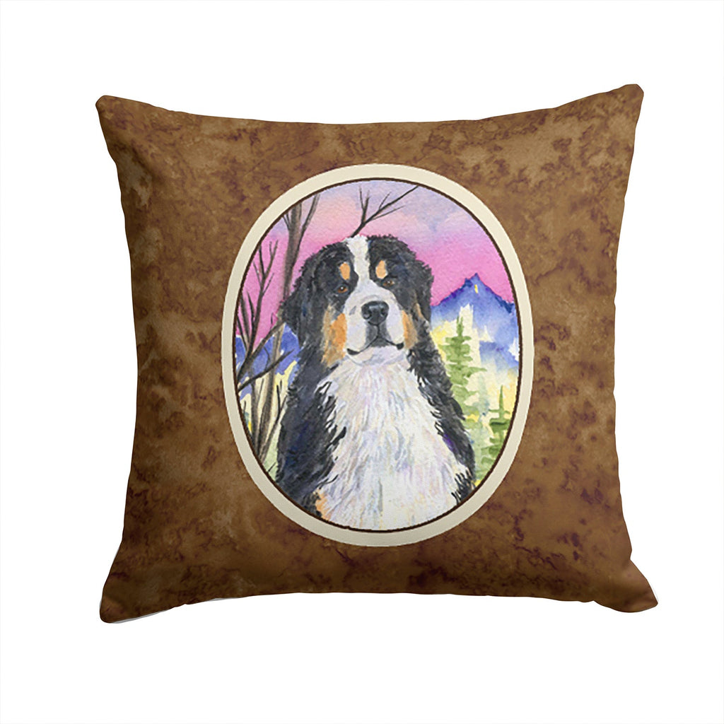 Bernese Mountain Dog Decorative Throw Pillow 14x14 Indoor Outdoor Accent Cushion, Fabric Cover with Insert for Sofa, Bed, Porch & Living Room
