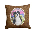 Bernese Mountain Dog Decorative Throw Pillow 14x14 Indoor Outdoor Accent Cushion, Fabric Cover with Insert for Sofa, Bed, Porch & Living Room
