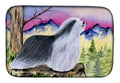 Bearded Collie Dish Drying Mat Absorbent Dish Drying Mat Pad for Kitchen Counter Dish Drainer Mat for Countertop, 14 x 21", Multicolor