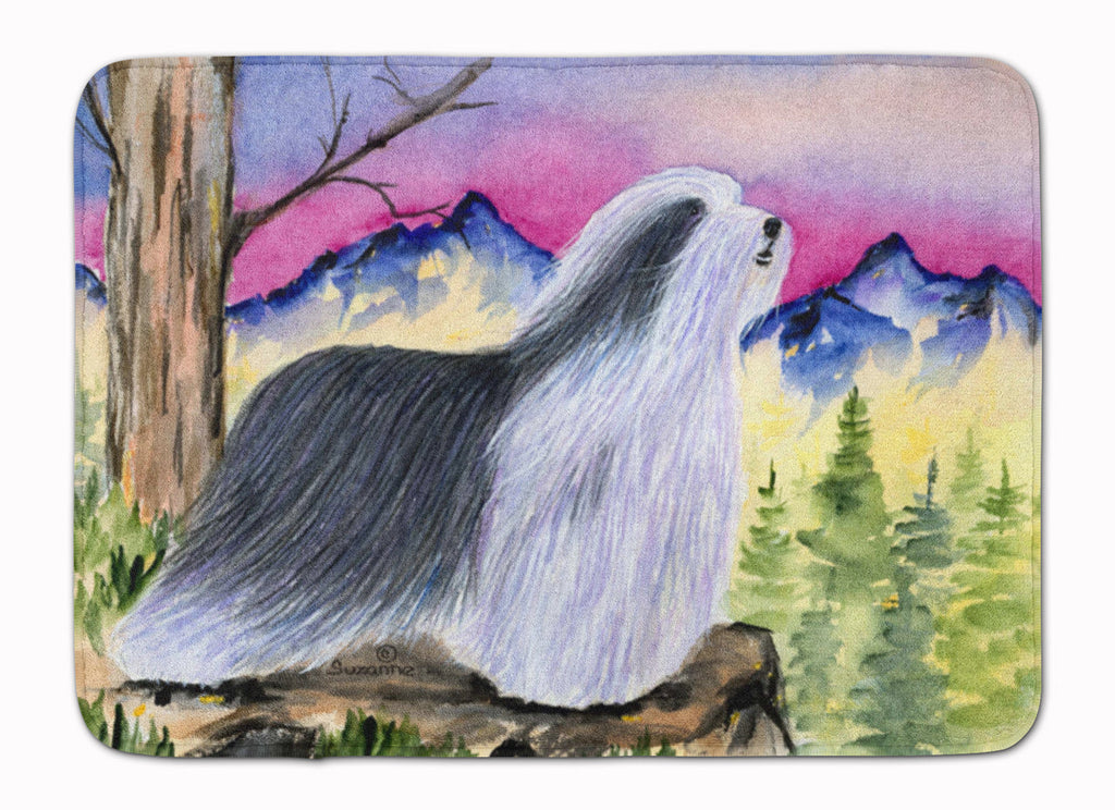 Bearded Collie Memory Foam Kitchen Mat Machine Washable Anti-Fatigue Cushion Comfort Bath or Kitchen Rug