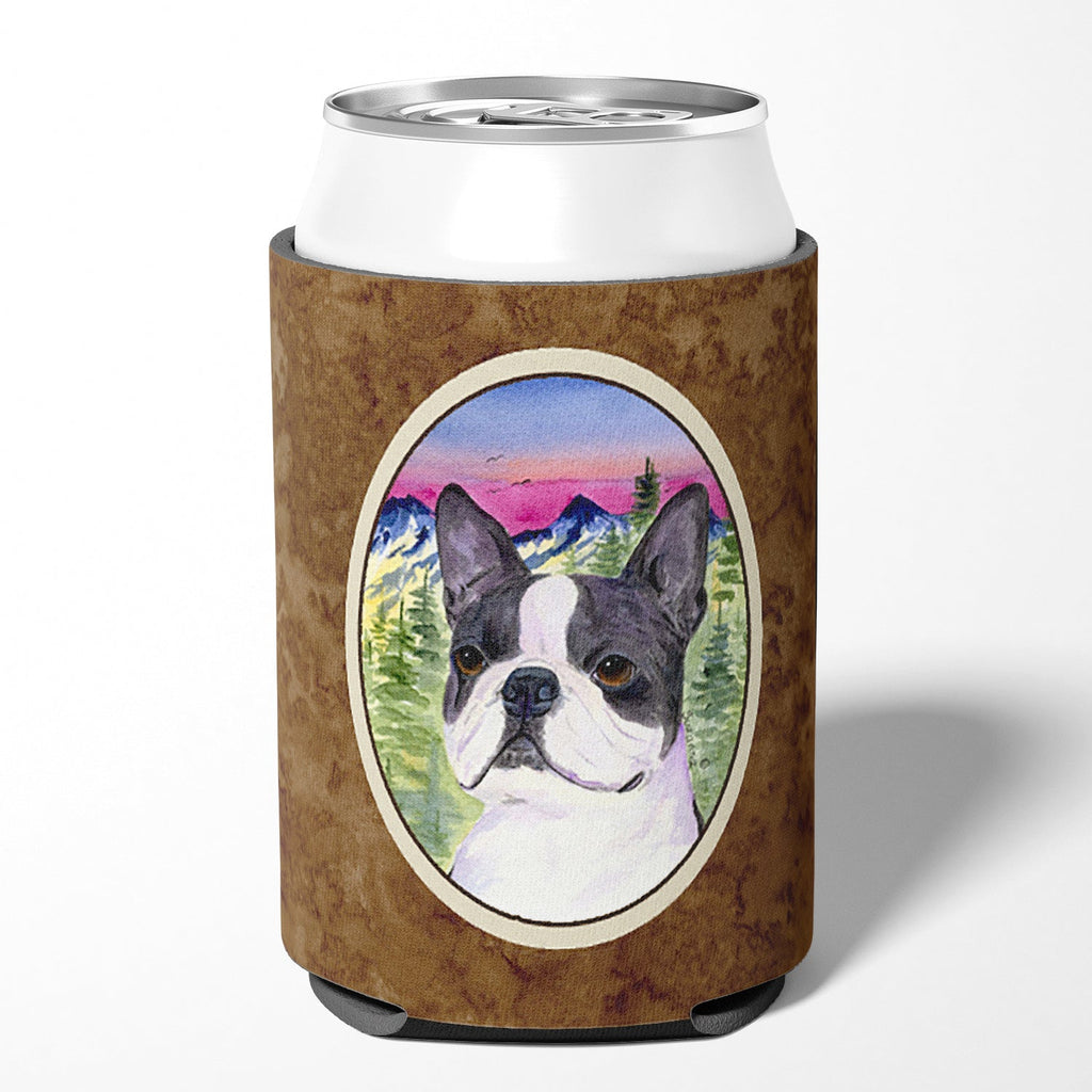 Boston Terrier Can or Bottle Hugger Cooler Sleeve for Standard 12 oz Cans, Insulated Foam Beer & Soda Can Hugger Reusable