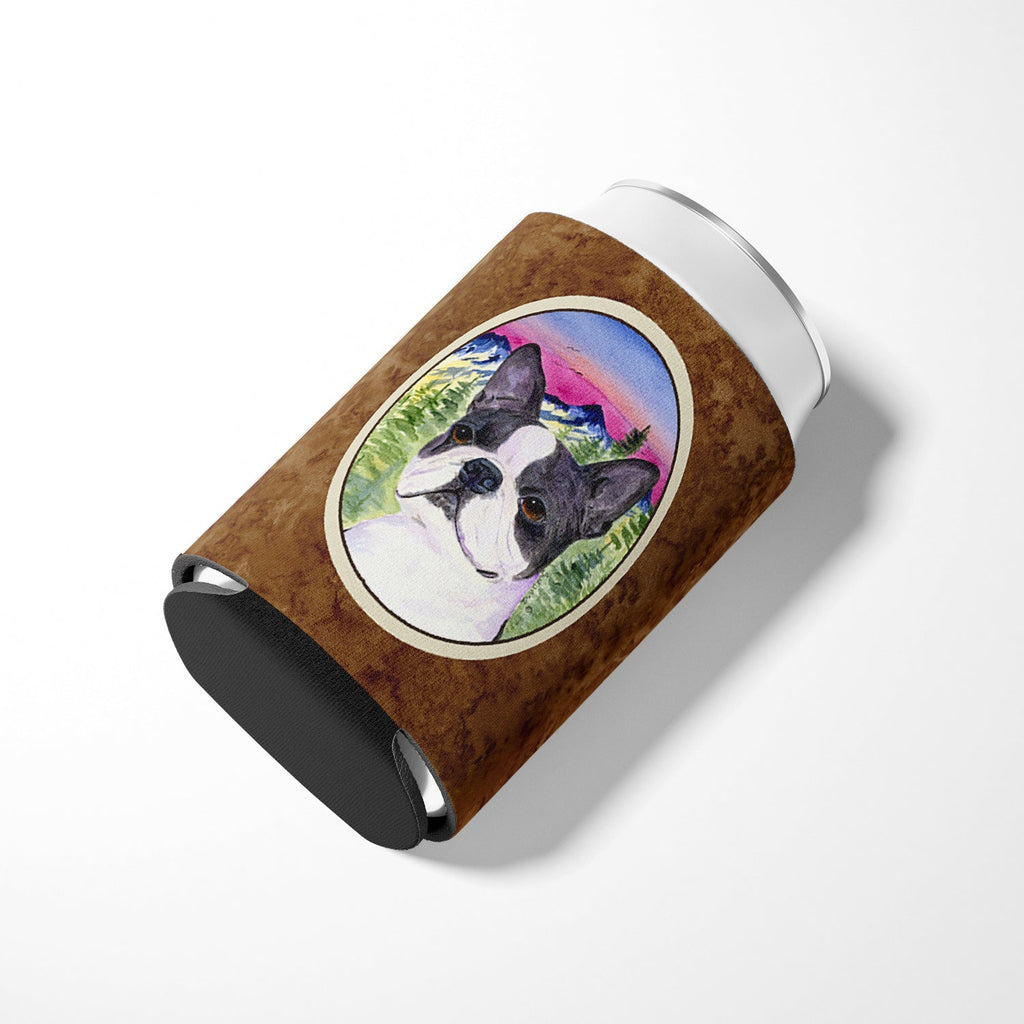 Boston Terrier Can or Bottle Hugger Cooler Sleeve for Standard 12 oz Cans, Insulated Foam Beer & Soda Can Hugger Reusable