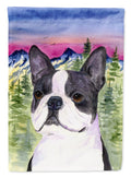 Boston Terrier House Flag 28x40 Porch Sleeve Pole Decorative Outside Yard Banner Artwork Wall Hanging, Polyester