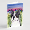 Boston Terrier Greeting Cards Pack of 8 Blank Cards with Envelopes Whimsical A7 Size 5x7