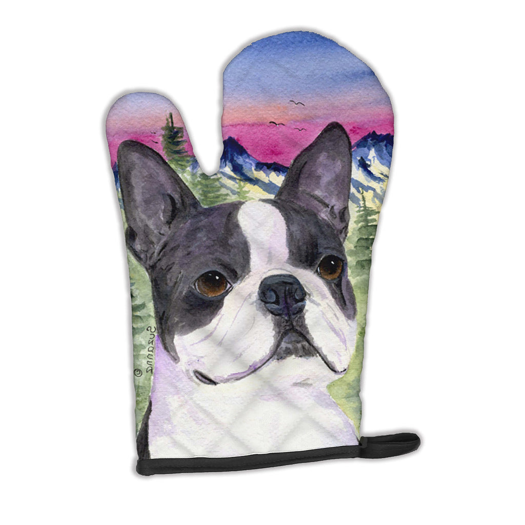 Boston Terrier Oven Mitt Heat Resistant Thick Oven Mitt for Hot Pans and Oven, Kitchen Mitt Protect Hands, Cooking Baking Glove