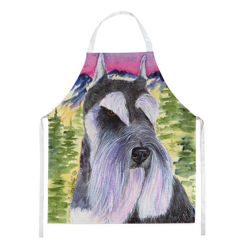 Schnauzer Apron Cooking Kitchen Server Baking Crafts Gardening for Adult Women Men, Unisex, Large, Multicolor