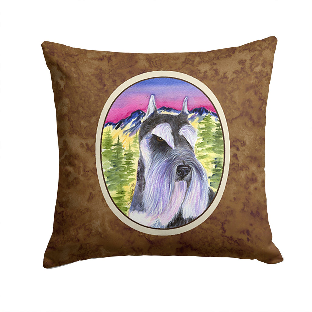 Schnauzer Decorative Throw Pillow 14x14 Indoor Outdoor Accent Cushion, Fabric Cover with Insert for Sofa, Bed, Porch & Living Room