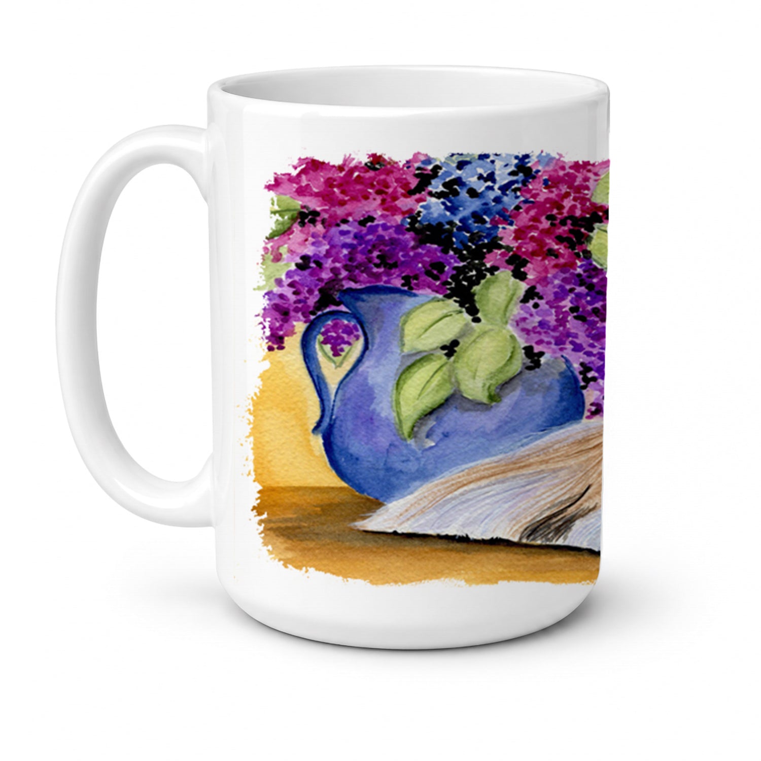 Shih Tzu Ceramic Coffee Mug 15 oz Decorative Large C Handle Mug Cup for Tea, Cocoa Hot Chocolate