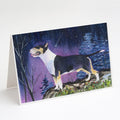 Bull Terrier Greeting Cards Pack of 8 Blank Cards with Envelopes Whimsical A7 Size 5x7