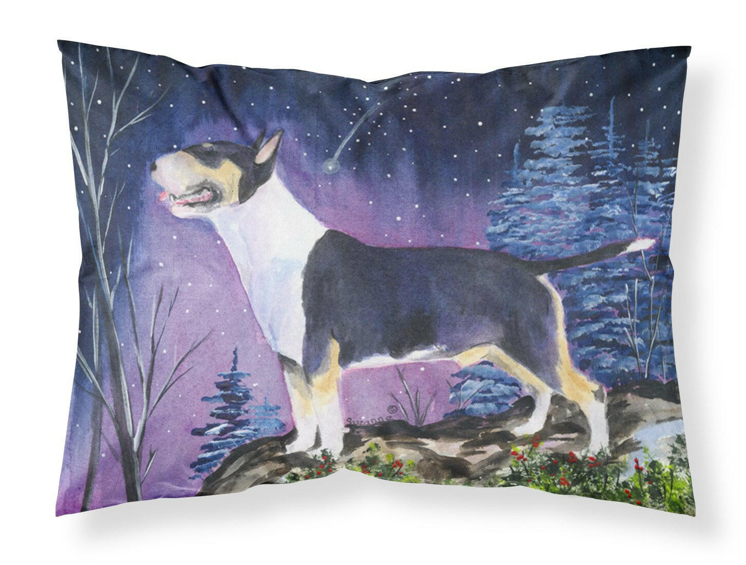 Bull Terrier Standard Pillowcase Lightweight Super Soft Easy Care Decorative Artwork Pillowcase, Standard