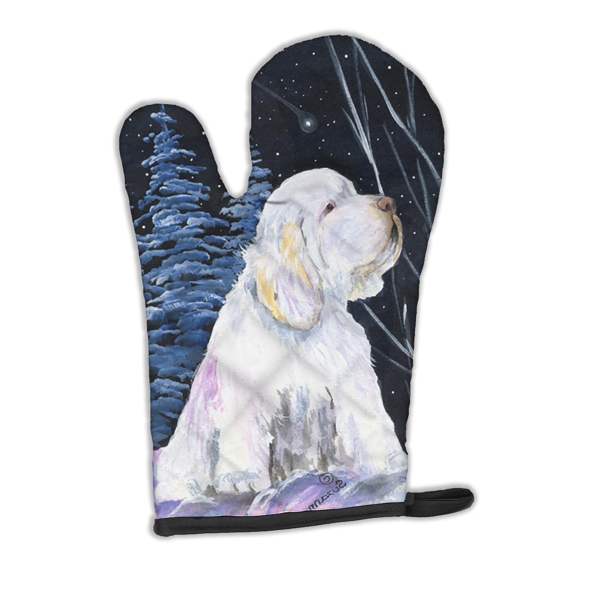 Clumber Spaniel Oven Mitt Heat Resistant Thick Oven Mitt for Hot Pans and Oven, Kitchen Mitt Protect Hands, Cooking Baking Glove