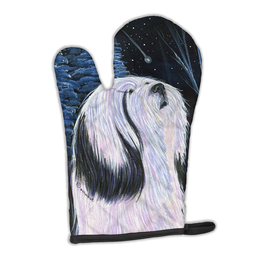 Tibetan Terrier Oven Mitt Heat Resistant Thick Oven Mitt for Hot Pans and Oven, Kitchen Mitt Protect Hands, Cooking Baking Glove