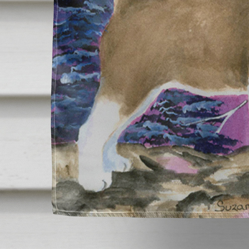 Starry Night Akita House Flag 28x40 Porch Sleeve Pole Decorative Outside Yard Banner Artwork Wall Hanging, Polyester