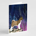 Starry Night Akita Greeting Cards Pack of 8 Blank Cards with Envelopes Whimsical A7 Size 5x7